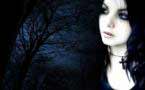 gothic, forest, sad, gloomy, girl